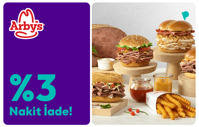 ParamKartlılar Arby’s Harcamalarında %3 Nakit İade!
