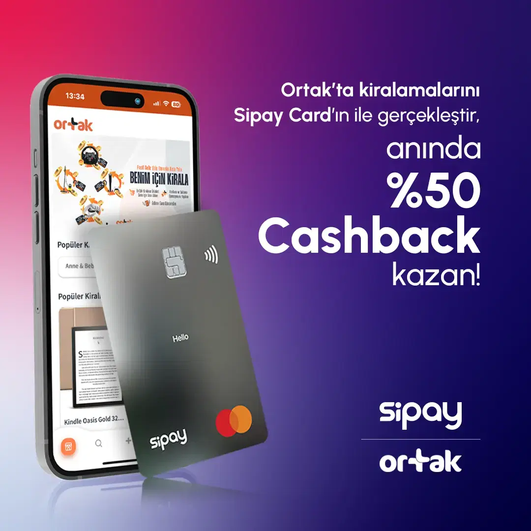Ortak.app kiralamalarında geçerli %50 Cashback fırsatı