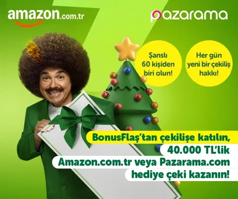 BonusFlaş'ın büyük yılbaşı çekilişiyle 60 kişiye 40.000 TL hediye çeki!