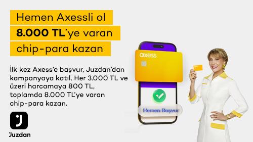 Axess'e şimdi başvuran Akbanklılar, 8.000 TL'ye varan chip-para kazanıyor