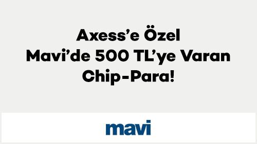Axess’e Özel Mavi’de 500 TL’ye Varan Chip-Para!