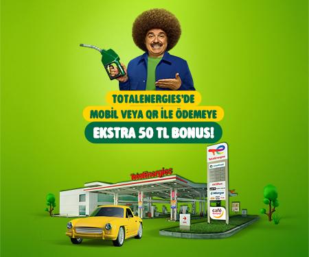TotalEnergy'de mobil veya QR ile ödemeye ekstra 50 TL bonus!