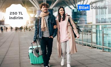 Bilet Dükkanı Yurt İçi Uçak Bileti Harcamalarınıza 250 TL İndirim!