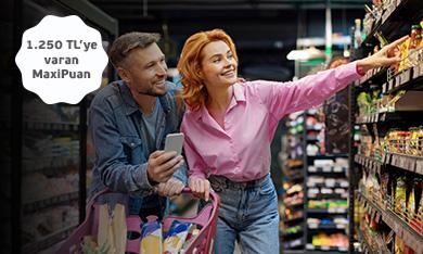 2.000 TL Ve Üzeri Market Alışverişlerinize 1.250 TL'ye Varan MaxiPuan!