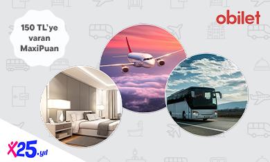 Obilet'te 150 TL'ye Varan Maxipuan Fırsatı!