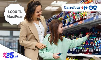 20.000 TL Ve Üzeri CarrefourSA Alışverişlerinize 1.000 TL MaxiPuan!