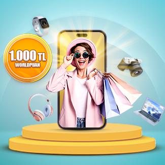 Seçili e-ticaret alışverişlerinize 1.000 TL Worldpuan!