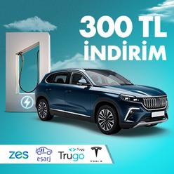 Elektrikli şarj istasyonu harcamalarınıza %20 indirim.