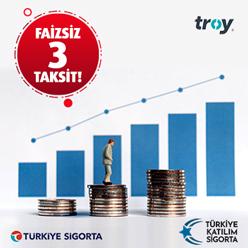 Troy ile Türkiye Sigorta ve Türkiye Katılım Sigorta'dan peşin harcamalarınıza faizsiz 3 taksit fırsatı!