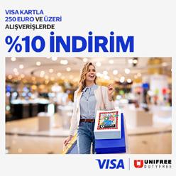 Visa ile Unifree Duty-Free Harcamalarında %10 İndirim!