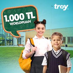 Troy ile eğitim harcamanıza 1.000 TL'ye varan Worldpuan!