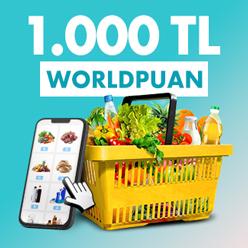 Gıda marketi alışverişlerinize 1.000 TL Worldpuan!