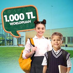 Eğitim kurumlarından yapacağınız harcamaya 1.000 TL'ye varan Worldpuan!
