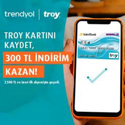 TROY kartını Trendyol’a kaydedenlere 300 TL indirim fırsatı!