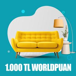 Yapı market ve mobilya alışverişinize 1.000 TL Worldpuan!