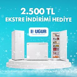 Uğur Soğutma'dan 35.000 TL ve üzeri alışverişinize 2.500 TL ekstre indirimi!