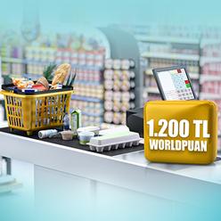 Gıda marketi alışverişlerinize 1.200 TL Worldpuan!
