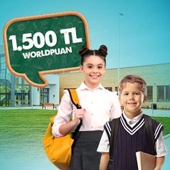 Eğitim kurumlarından yapacağınız harcamaya 1.500 TL'ye varan Worldpuan!
