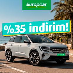 Europcar'dan araç kiralamanıza %35 indirim!
