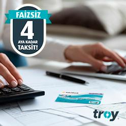 TROY ile vergi harcamalarınıza faizsiz 4 aya kadar taksit fırsatı!