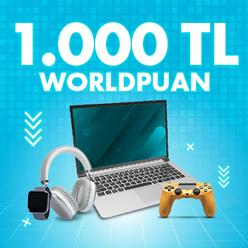 Elektronik eşya alışverişinize 1.000 TL Worldpuan!