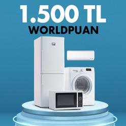 Beyaz eşya alışverişinize 1.500 TL Worldpuan!
