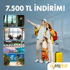 Milplus.com.tr’den yapacağınız otel rezervasyonlarına 7.500 TL indirim!