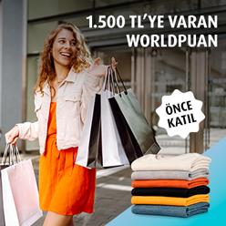Giyim, ayakkabı ve aksesuar alışverişlerinize 1.500 TL'ye varan Worldpuan!