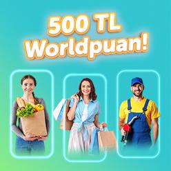Gıda, giyim ve akaryakıt sektörlerinin her birinden 2.000’er TL alışverişlerinize 500 TL Worldpuan hediye!