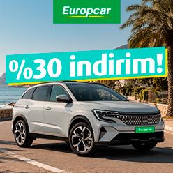 Europcar'dan Araç Kiralamanıza %30 İndirim