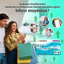 Bankamız kanallarından kredi kartı limitinizi artırın.