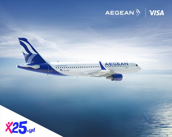 İş Bankası Visa logolu bireysel kredi kartları ile Aegean Airlines’tan yapacağınız uçak bileti ödemelerinde %20 indirim fırsatı!