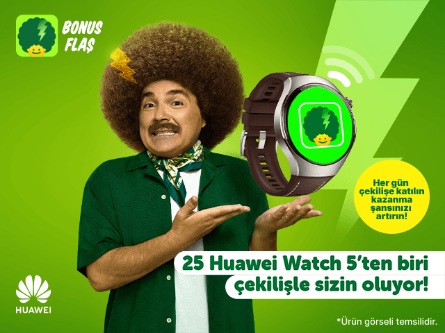 BonusFlaş 10. yılını 25 adet Huawei Watch 5 çekilişi ile kutluyor!