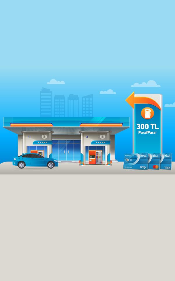 Akaryakıt Harcamalarınıza Özel 300 TL ParafPara