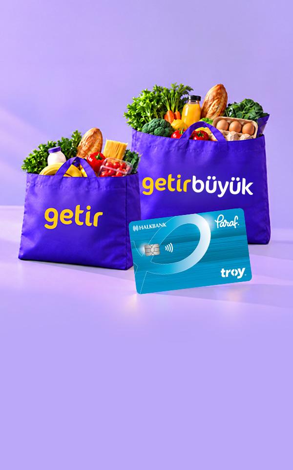 Paraf TROY Kartınıza Getir'de 150 TL, Getir Büyük'te 500 TL ve 1.000 TL İndirim!