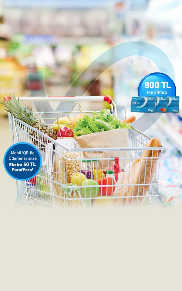 Market Harcamalarınıza 800 TL, Mobil/QR ile Ödemelerinize 850 TL’ye varan ParafPara