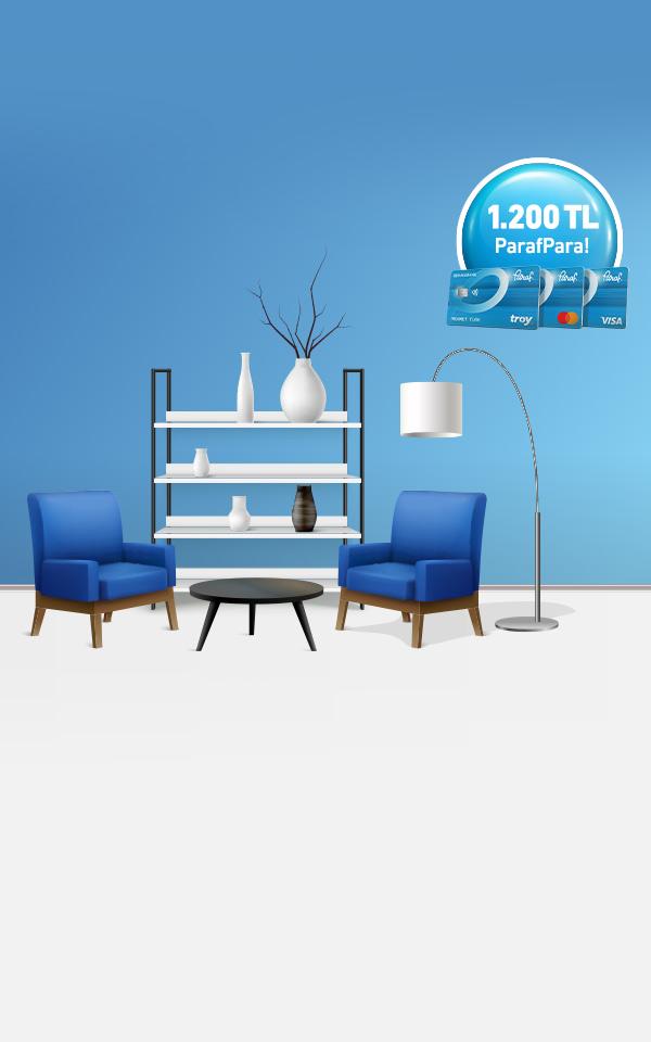 Mobilya, dekorasyon ve yapı marketi harcamalarınıza 1.200 TL ParafPara!